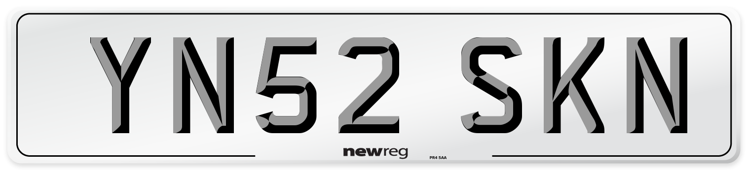 YN52 SKN Number Plate from New Reg